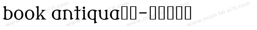 book antiqua粗体字体转换